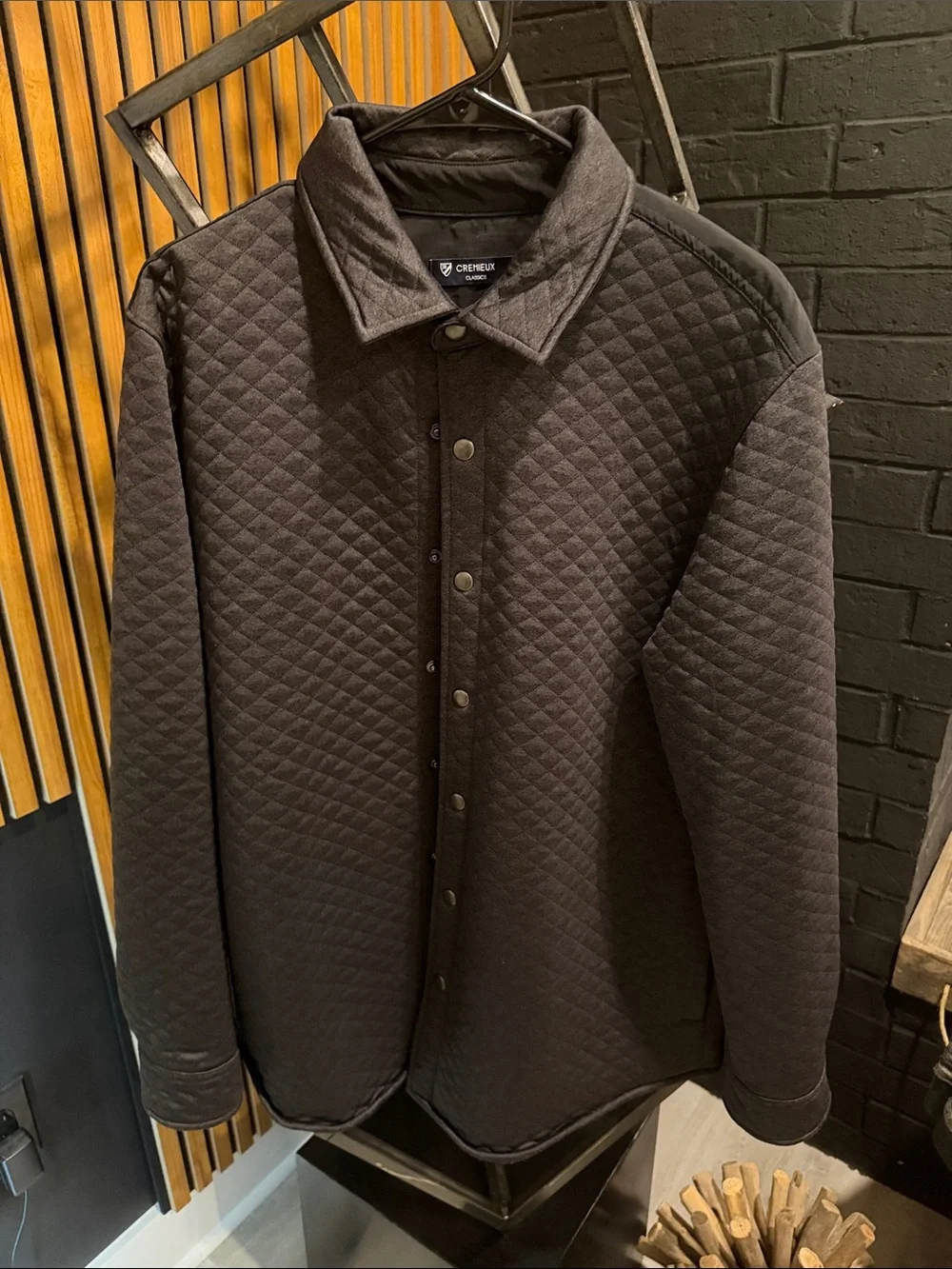 Daniel Cremieux Black Quilted Shirt Jacket